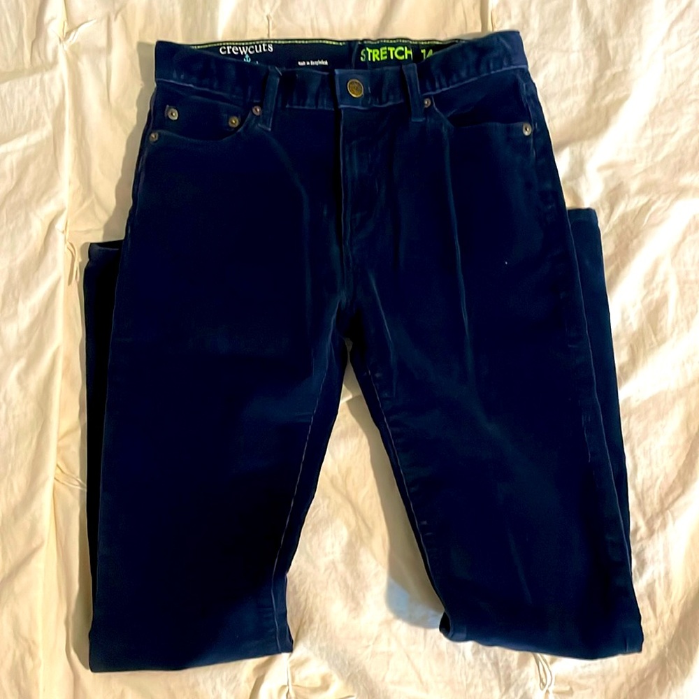 Crewcuts navy stretch corduroys boys size 14